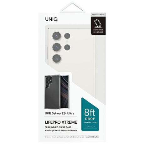 Оригинальный чехол UNIQ LifePro Xtreme на Samsung Galaxy S24 Ultra -transparent/crystal clear