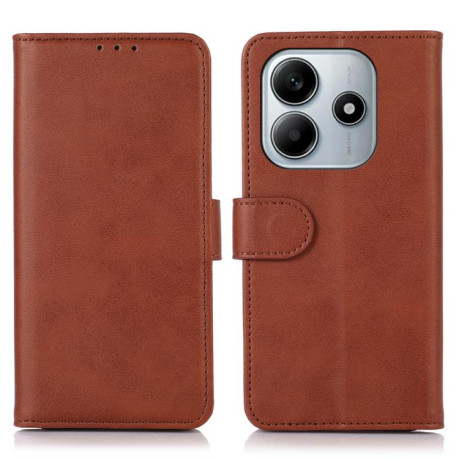 Чохол-книжка Cow Texture для Xiaomi Redmi Note 14 4G 164.48mm - коричневий