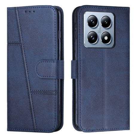 Чохол-книжка Stitching Calf Texture для Xiaomi 14T Pro - синій