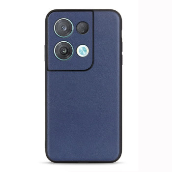 Шкіряний чохол Accurate Lambskin Texture для OPPO Reno 8 - синій