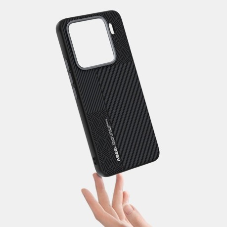 Ультратонкий чохол ABEEL 6D Micro Relief MagSafe Magnetic на Xiaomi 15 Pro - Carbon Fiber Black