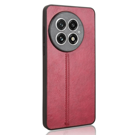Ударозащитный чехол Cow Pattern Sewing Card Bag для OnePlus 13 - красный