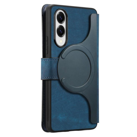 Чехол-книжка CaseNeo MagSafe RFID Anti-theft Retro Leather для Samsung Galaxy S25 Edge 5G - синий