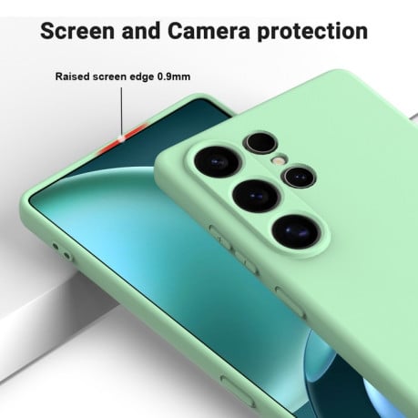 Силіконовий чохол Solid Color Liquid Silicone  для Samsung Galaxy S25 Ultra 5G - зелений