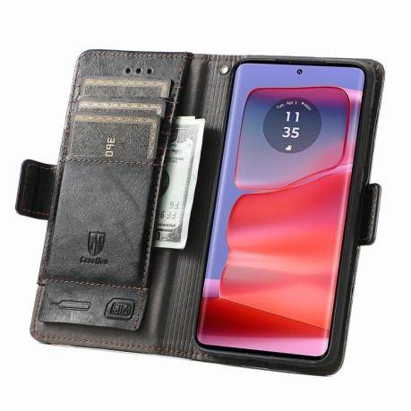 Чехол-книжка Dual-side Magnetic Buckle для Motorola Edge 50 Ultra - черный