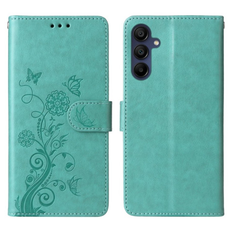 Чохол-книжка Embossed Butterfly для Samsung Galaxy A16 5G - зелений