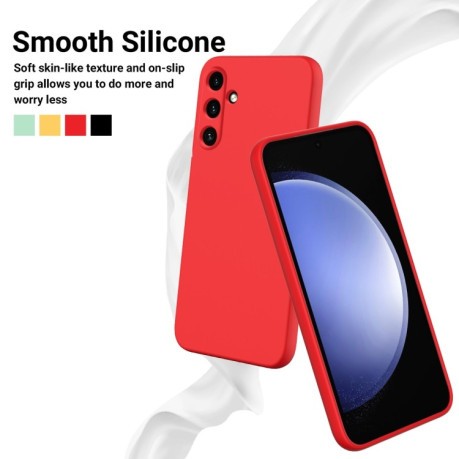 Силиконовый чехол Solid Color Liquid Silicone на Samsung Galaxy M35 - красный