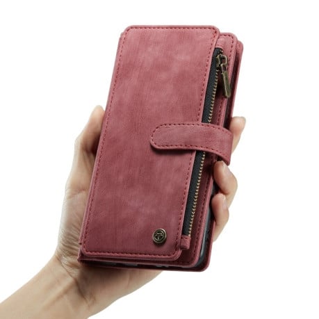 Шкіряний чохол-гаманець CaseMe-C30 для Samsung Galaxy A13 4G - червоний