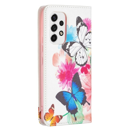Чехол-книжка Colored Drawing Pattern Invisible на Samsung Galaxy A53 5G - Two Butterflies