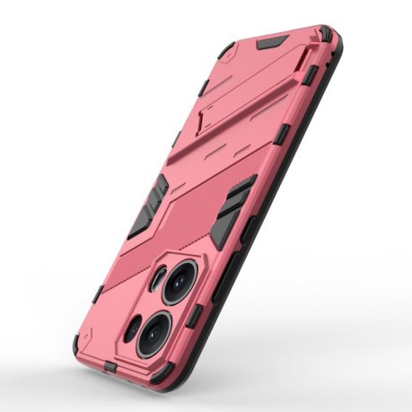 Противоударный чехол Punk Armor для OPPO Reno13 Pro 5G Global - светло-красный
