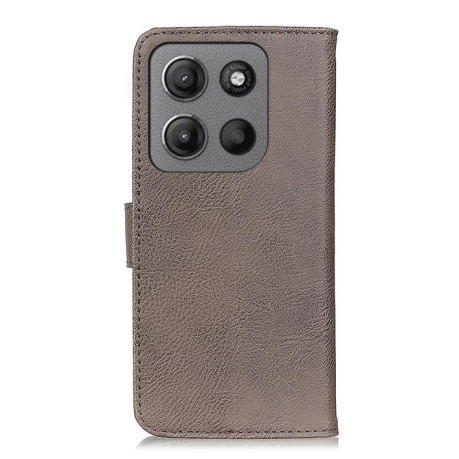 Чехол-книжка KHAZNEH Cowhide Texture на Motorola Moto G15 4G / G05 - хаки