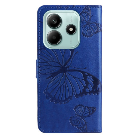 Чохол-книжка Embossed Butterfly для Xiaomi Redmi Note 14 5G/Poco M7 Pro 5G - синій