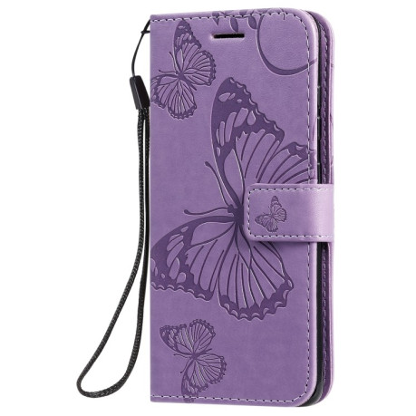 Чохол-книжка Pressed Printing Butterfly Pattern на Samsung Galaxy S20 -фіолетовий
