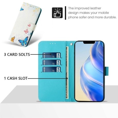 Чохол-книжка Colored Drawing Pattern для iPhone 16e - кольоровий