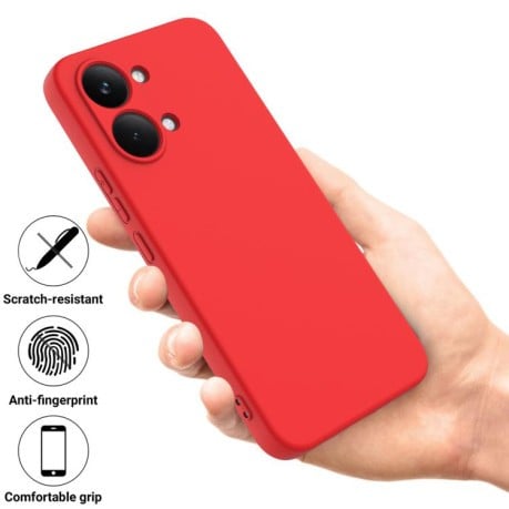 Силіконовий чохол Solid Color Liquid Silicone на Xiaomi Poco X8 Pro Max / Turbo 5 Max — червоний