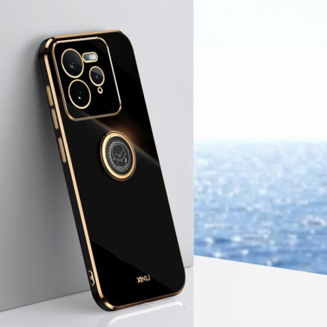 Протиударний чохол XINLI Straight Edge with Ring Holder для Realme GT 7 Pro 5G - чорний