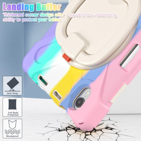 Противоударный чехол Shoulder Strap для iPad mini 6 - Colorful Pink