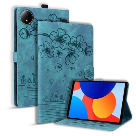 Чохол-книжка Cartoon Sakura Cat для Xiaomi Redmi Pad SE 8.7 - зелений