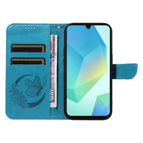 Чохол-книжка Swallowtail Butterfly Embossed Leather для Samsung Galaxy A26 5G - синій