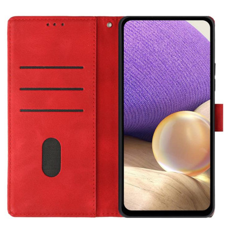 Чехол-книжка Triangles Embossed Leather для Motorola Edge 60 - красный