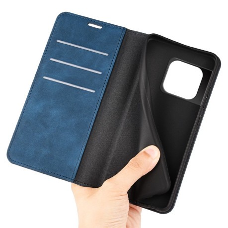 Чехол-книжка Retro Skin Feel Business Magnetic на OnePlus 10 Pro 5G - синий