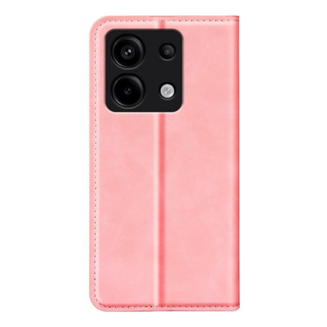 Чехол-книжка Retro Skin Feel Business Magnetic на Xiaomi Redmi Note 13 Pro 5G/Poco X6 5G - розовый