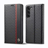 Чехол-книжка LC.IMEEKE Carbon Fiber для Samsung Galaxy S24+ 5G - Black