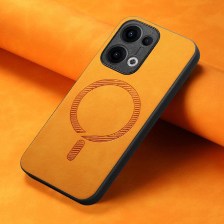 Чохол Retro MagSafe Magnetic PU на OPPO Reno13 Pro 5G - жовтий