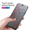Чохол книжка Baseus Visible and Touchable Tempered Glass Case на iPhone XS Max-прозоро-чорний