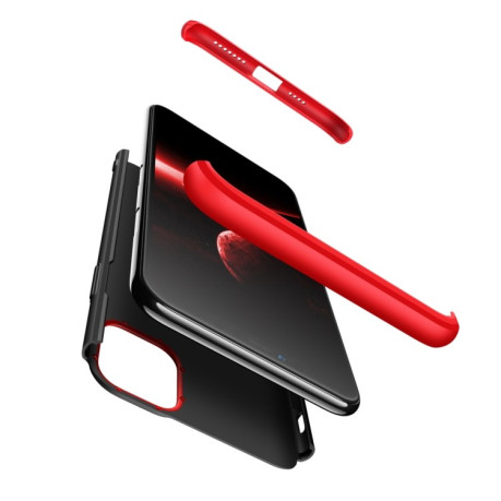 Противоударный чехол GKK Three Stage Splicing на iPhone 11 Pro Max - черно-красный