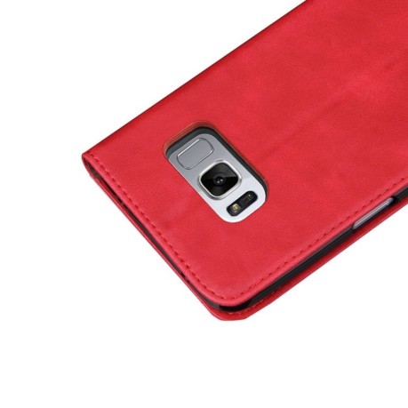Шкіряний чохол-книжка Retro Crazy Horse Texture для Samsung Galaxy S8/G950-червоний