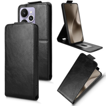 Флип-чехол Magnetic Vertical Flip Leather на Realme 15 SEA — чёрный