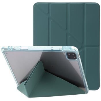 Чехол-книжка Clear Acrylic Demation Leather для iPad Pro 12.9 2022 / Air 13 2024 - зеленый