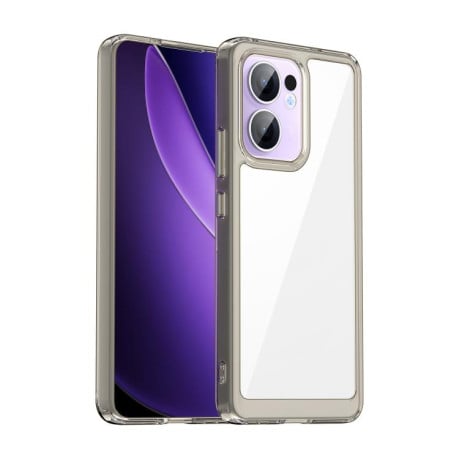 Протиударний чохол Colorful Acrylic Series із кольоровою силіконовою боковиною на OPPO Reno13 F /Reno13 FS - сірий