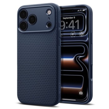 Оригинальный чехол Spigen Liquid Air для iPhone 17 Pro / 18 Pro — синий