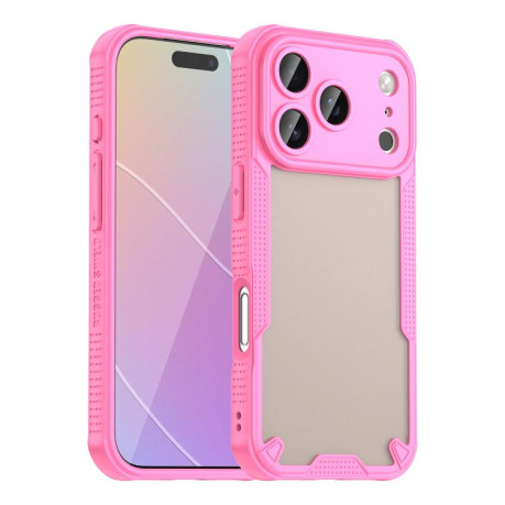 Противоударный чехол Armor Glaze PC Hybrid для iPhone 17 Pro - розовый