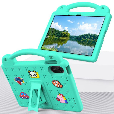 Противоударный чехол EVA Handle Kickstand Children для Xiaomi Redmi Pad 2 11 2025 - зелений