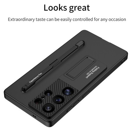 Протиударний чохол GKK Ultra-thin Holder with Pen Slots &amp; Stylus Pen  для Samsung Galaxy S25+ 5G - зелений