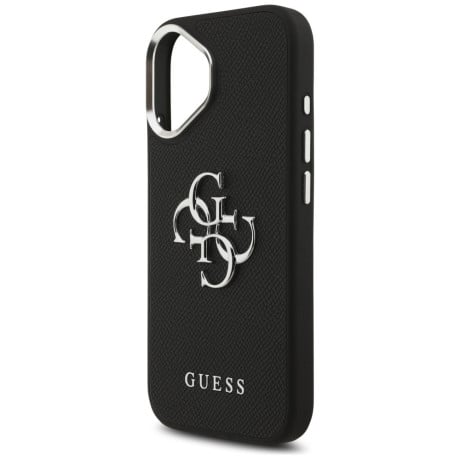 Оригінальний чохол Guess Grained Big 4G Classic на iPhone 17 - black