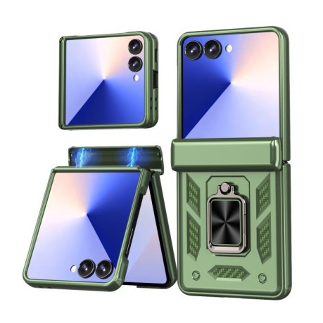 Чехол Sliding Window Hinge на Samsung Galaxy Flip 7 5G - зеленый