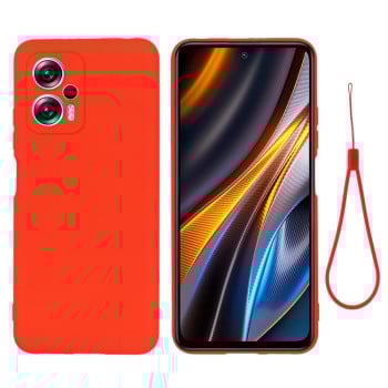 Силіконовий чохол Solid Color Liquid Silicone на Xiaomi Poco X4 GT/Redmi Note 11T Pro/Redmi K50i - червоний