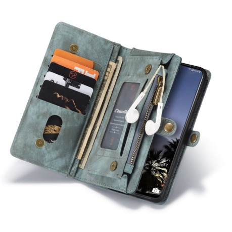 Кожаный чехол- кошелек CaseMe 008 Series Card Holder Wallet Style на Samsung Galaxy A33 - зеленый