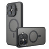 Противоударный чехол Armor Precise Hole гибрид твердого и мягкого материала на Xiaomi 15T Pro 5G — матовый черный