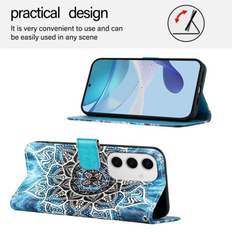 Чехол-книжка Pattern Plain Weave для Samsung Galaxy S24 FE 5G - Mandala