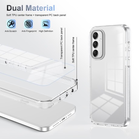 Противоударный чехол Anti-slip Clear Acrylic Hybrid для Samsung Galaxy A16 5G - прозрачный