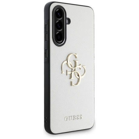 Оригинальный чехол Guess Grained Big 4G Logo Small Classic Logo для Samsung Galaxy A56 - beige