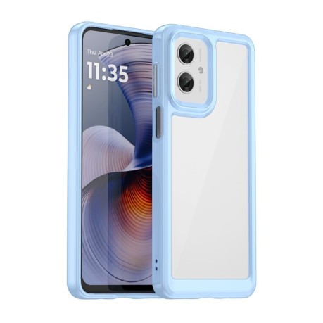 Противоударный чохол Colorful Acrylic Series для Motorola Moto G55 5G - синий