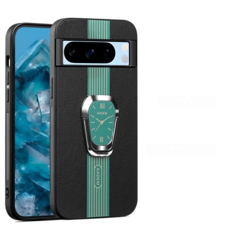 Чехол Magnetic Litchi Leather Back Phone Case with Holder для Google Pixel 8a - зеленый