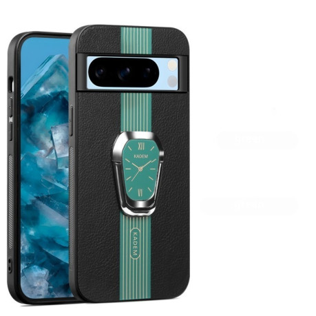 Чехол Magnetic Litchi Leather Back Phone Case with Holder для Google Pixel 8a - зеленый