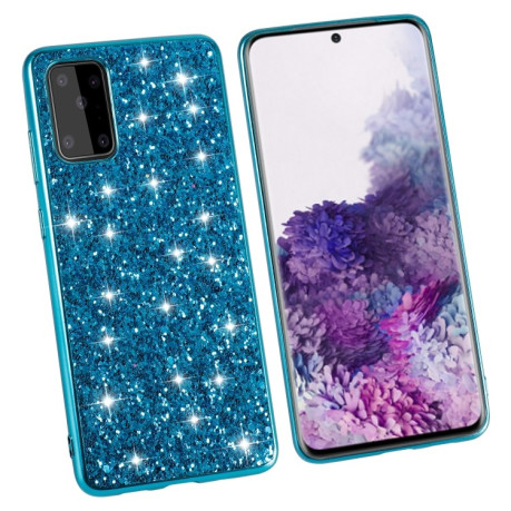Ударозащитный чехол Glittery Powder на Samsung Galaxy S20 - серебристый